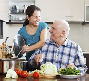Our companions help prepare healthy meals.
